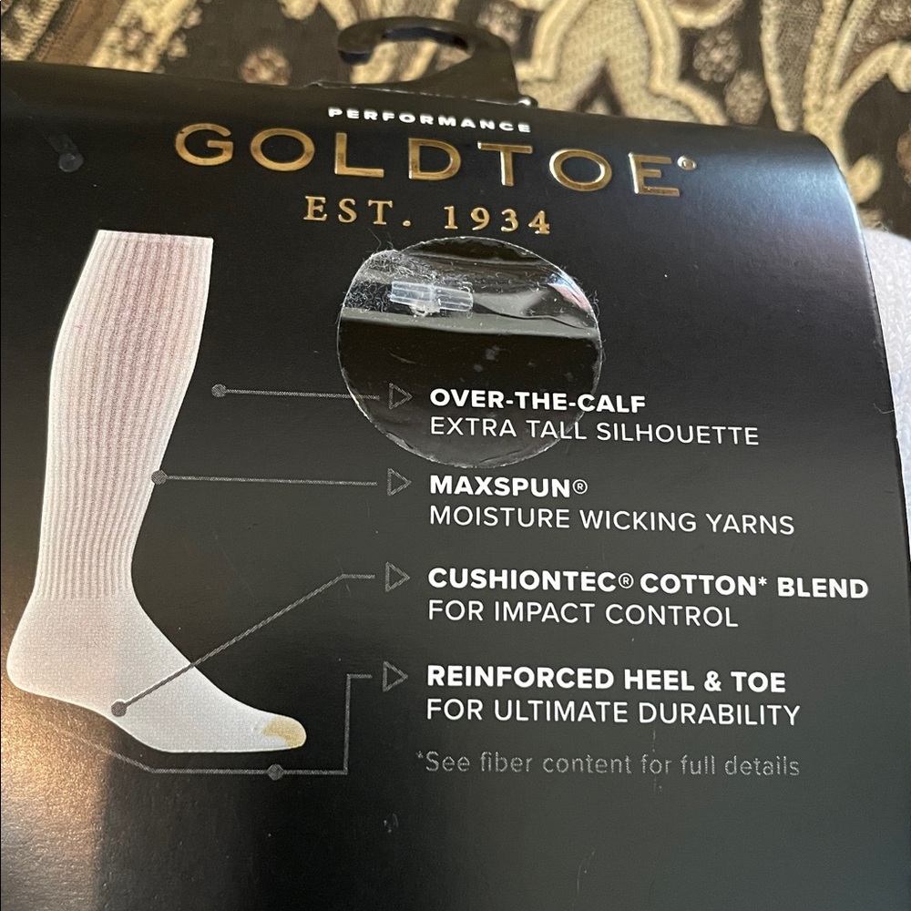 NWT Gold Toe Over-The-Calf White Cotton Rich Socks For Men or Women. 3 pairs 🏝️ - Picture 6 of 9